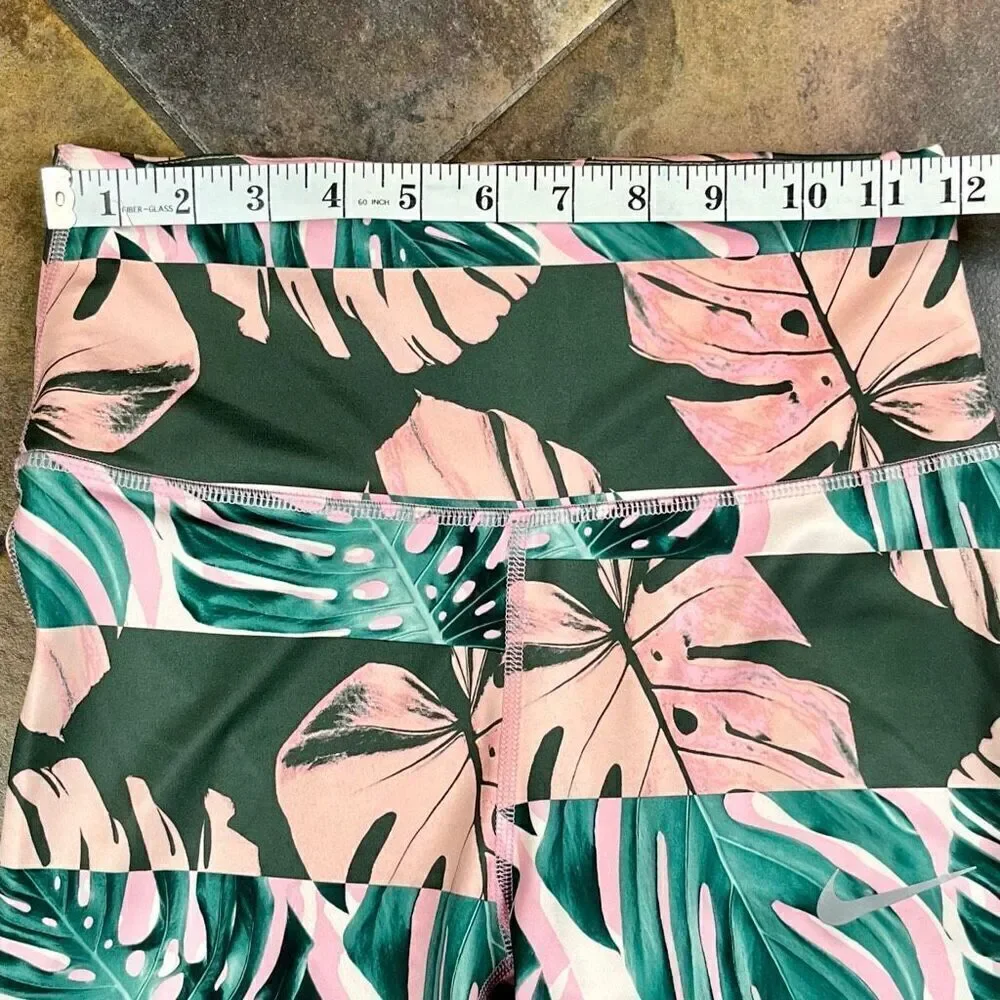 Nike Dri-Fit Botanical Leaf Floral Cropped Leggings Small